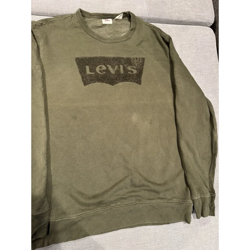 Levi's Men's Small Green Crew Neck Sweater Pullover